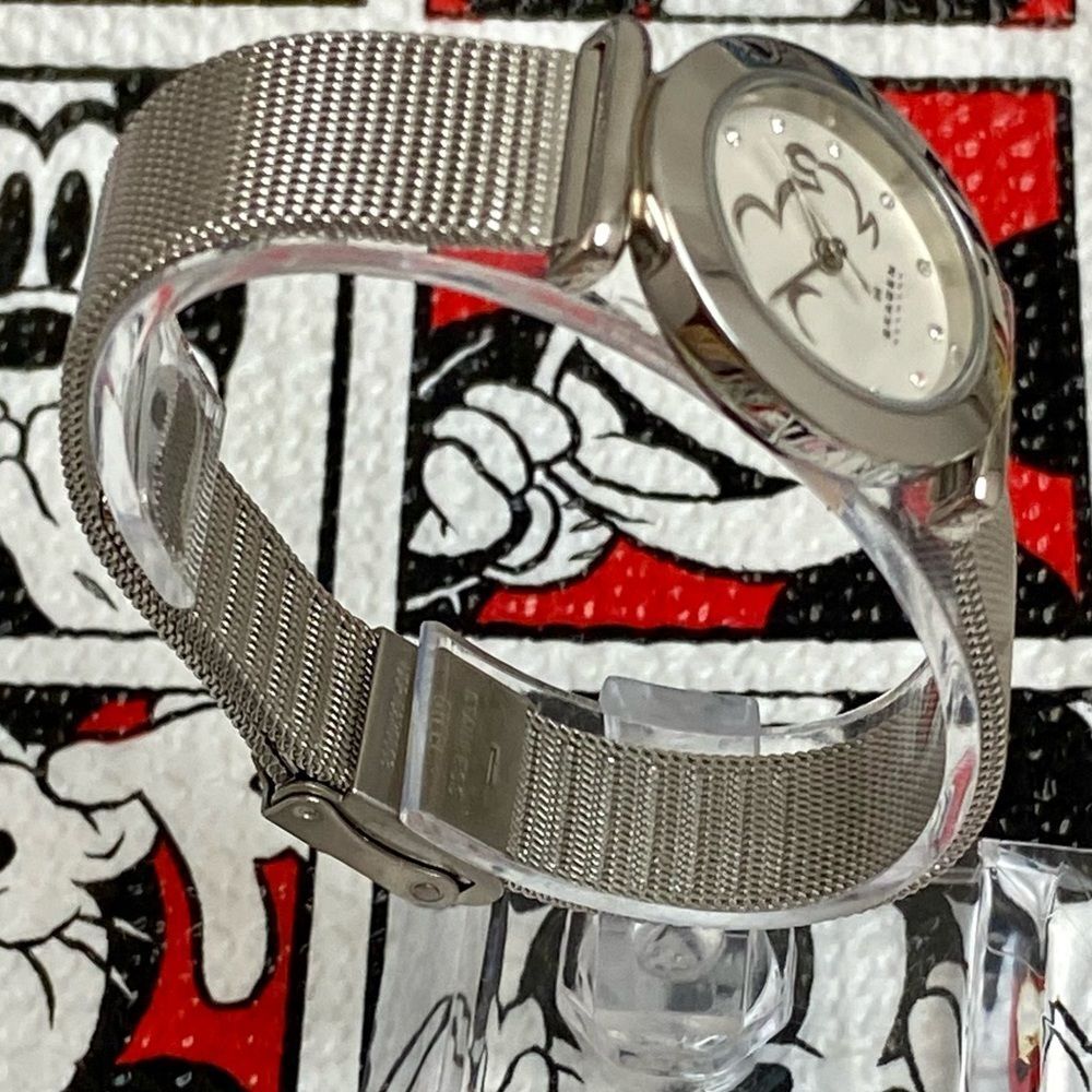 Disney x Skagen Minimalist Mickey Mouse Silhouette Stainless Steel Ladies Watch - Picture 6 of 16